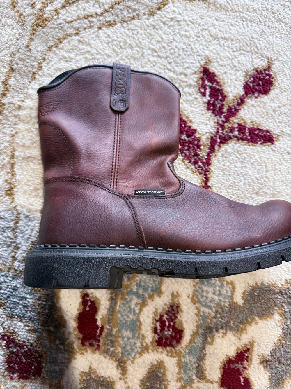 Red Wing Shoes DynaForce Men's Brown Leather Pull-On Work Boots